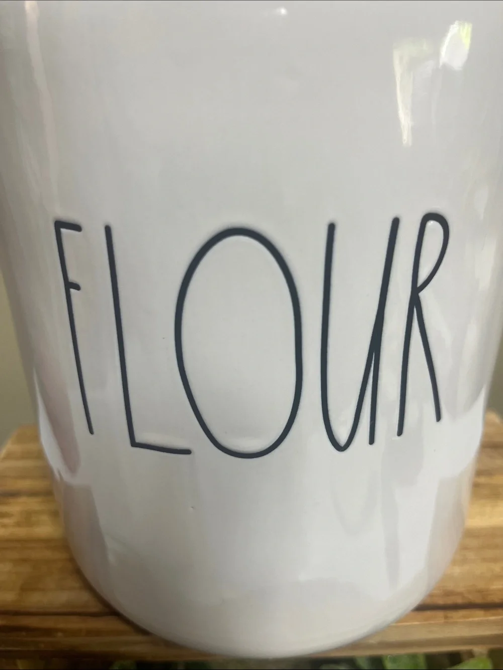 Rae Dunn “Flour” Ceramic Canister in good condition